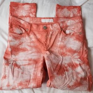 Rock & Republic Coral Tie-Dye Skinny Jeans Size 14